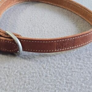 Terrain‎ D.O.G. Leather Dog Collar Unisex 23" Brown Rugged Buckle D-Ring